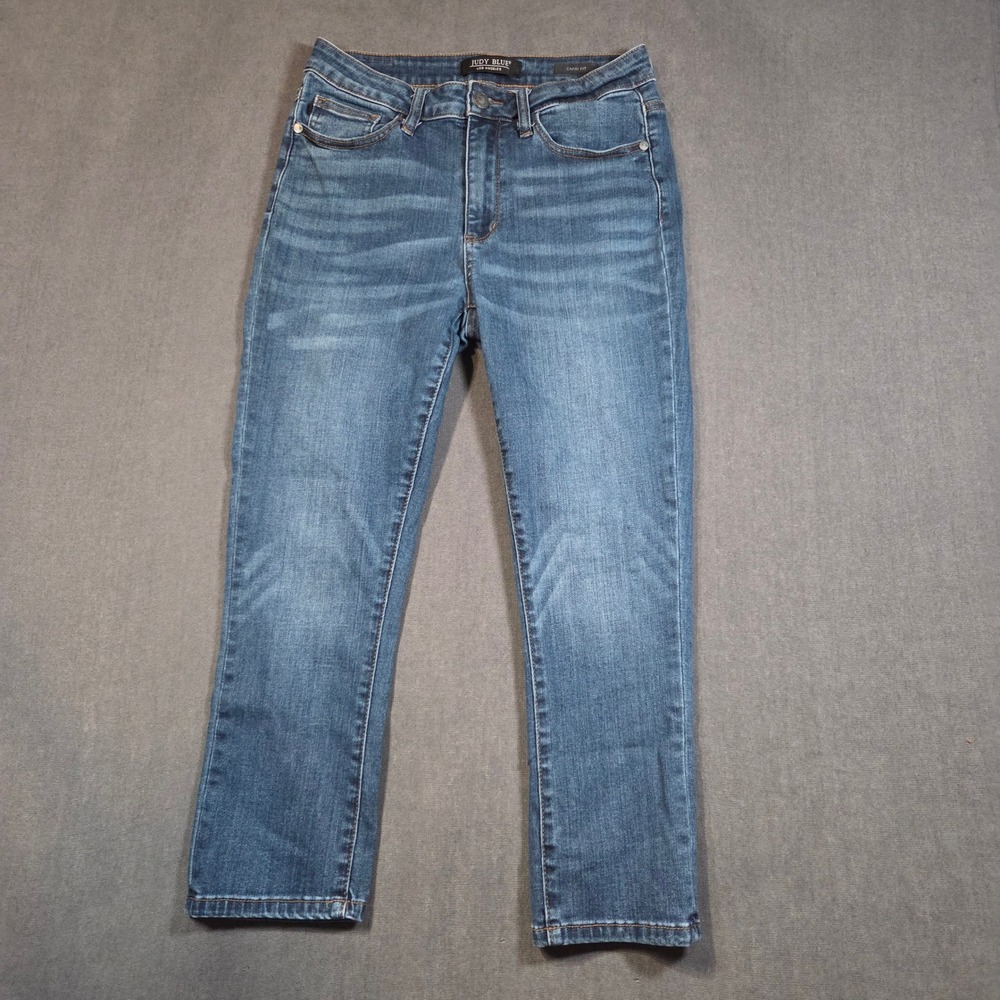 Judy Blue Capri Fit Jeans Womens 29 Blue Medium Wash Stretch JB82154-JS DK